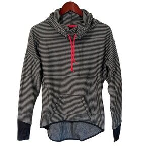MPG Black and Gray Striped Women's performance Jacket Size Medium